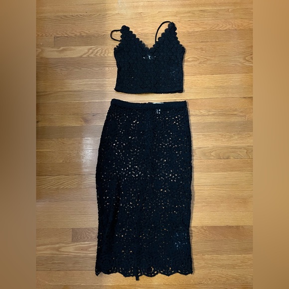 H&M Other - Black crochet set